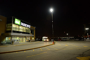 exterior parking lot lights