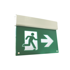 Self-Powered Edge-Lit LED Running Man Exit Sign