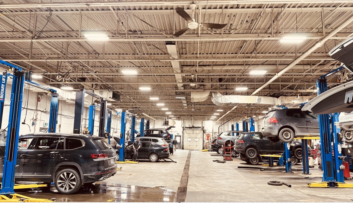 Lighting Solution for Don Valley Volkswagen Service Shop