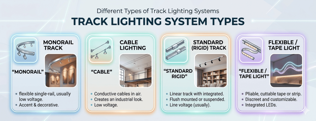 Types of Track Lighting Systems